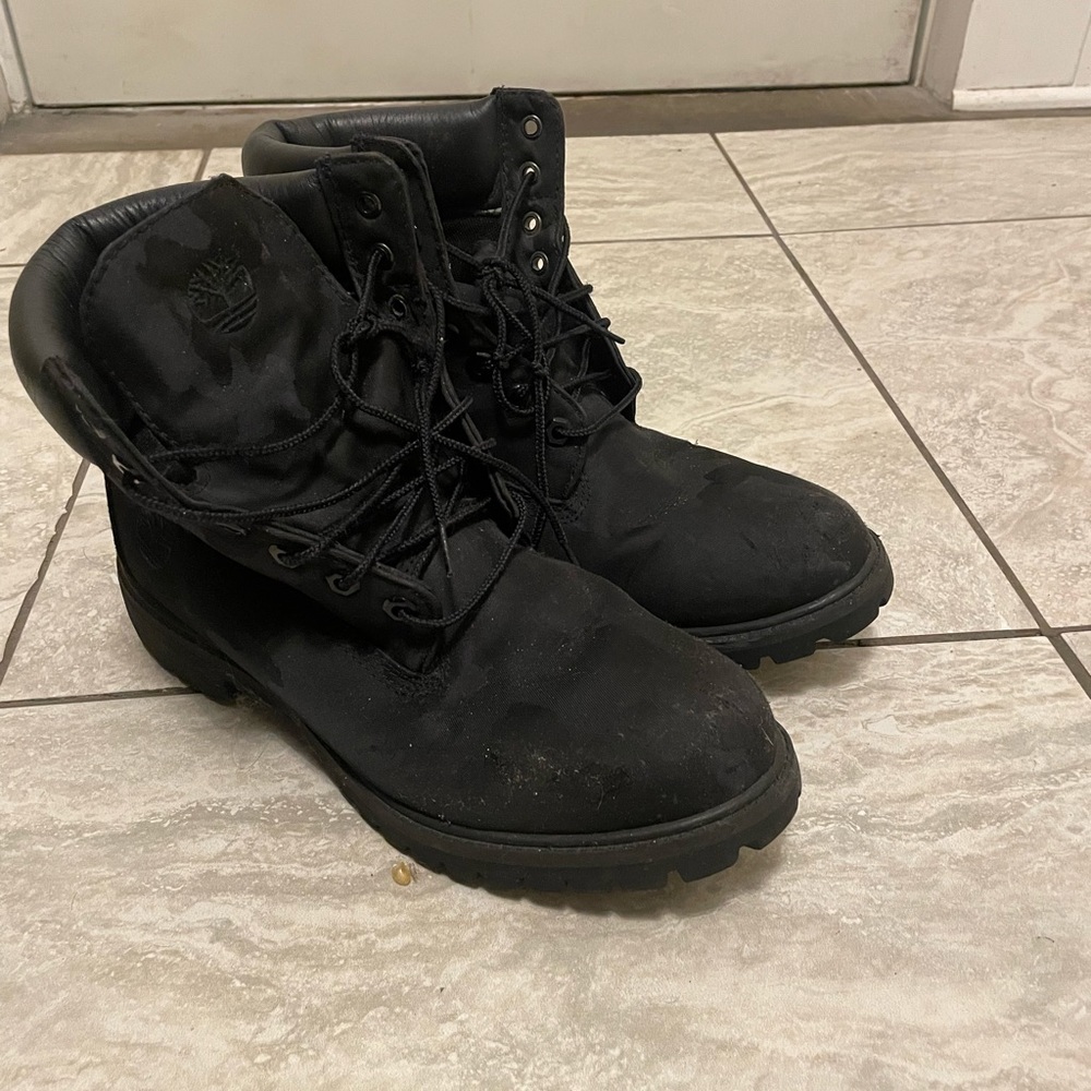 Mens timberland camo/black 10.5 boots